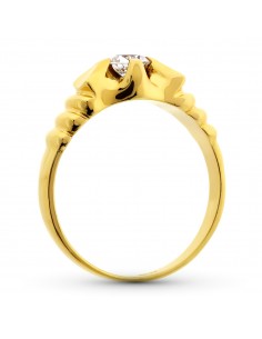 18K SOLITARIO CABALLERO. 4.45 GRS. 4 MM. 2