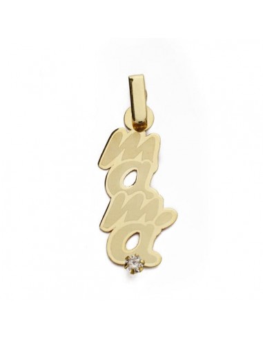 9K COLGANTE ORO AMARILLO MADRE SILUETA 1C GARRA LASER