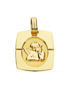 9K MEDALLA ORO AMARILLO ANGEL BURLON 20X17 MM