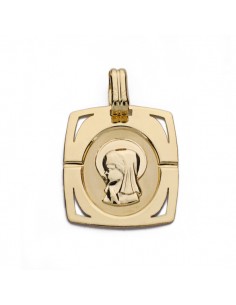9K MEDALLA ORO AMARILLO VIRGEN NIÑA 20X17 MM
