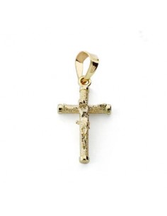 9K CRUZ ORO AMARILLO CRISTO 19X10X1.5 MM