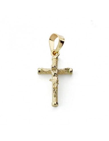 9K CRUZ ORO AMARILLO CRISTO 19X10X1.5 MM