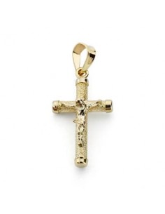 9K CRUZ ORO AMARILLO CRISTO 19X11 MM