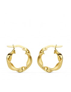 18K AROS MATE-BRILLO 16 X 3 MM. 1.50GRS.