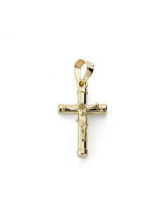 9K CRUZ ORO AMARILLO CRISTO 17X10 MM