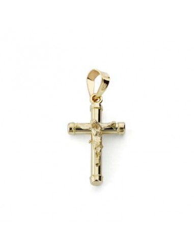 9K CRUZ ORO AMARILLO CRISTO 17X10 MM