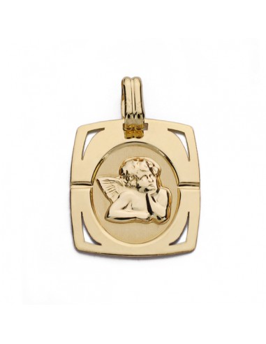 9K MEDALLA ORO AMARILLO ANGEL BURLON 9K 20X17 MM
