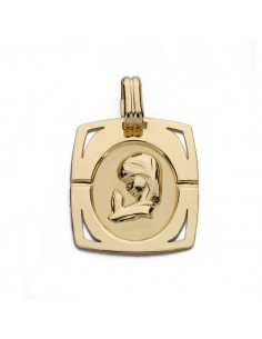 9K MEDALLA ORO AMARILLO VIRGEN NIÑA 20X17 MM
