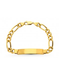 18K ESCLAVA ORO AMARILLO CABALLERO CARTIER 3 X 1, 21.50CM