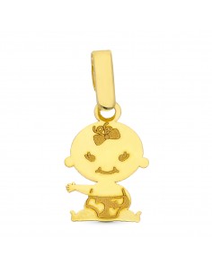 9K COLGANTE ORO AMARILLO NIÑO O NIÑA 15X10 MM