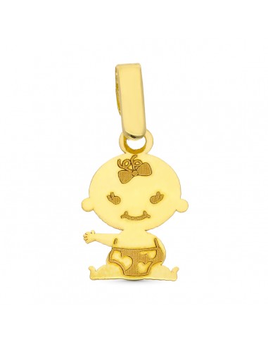 9K COLGANTE ORO AMARILLO NIÑO O NIÑA 15X10 MM