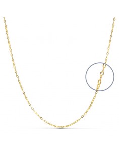 18K CADENA FORZADA. 40 CM X 1 MM.