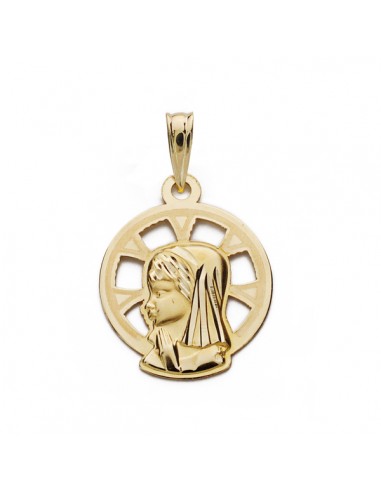 9K MEDALLA ORO AMARILLO VIRGEN NIÑA .18X14 MM