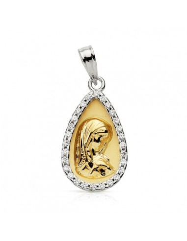 9K MEDALLA ORO AMARILLO VIRGEN NIÑA 20X11 MM
