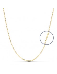 18K CADENA BILBAO. 50 CM. 0.9 MM.