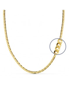 18K CADENA BARBADA 60 CM HUECA 3 MM. 5.75GR.