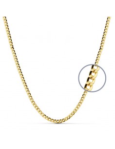 18K CADENA BARBADA 60 CM HUECA 3,5 MM.