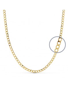 18K CADENA BARBADA 60 CM HUECA 2,5 MM.