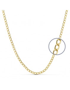 18K CADENA BARBADA 60 CM HUECA 3,5 MM.