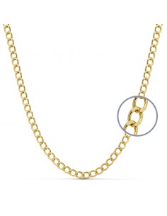 18K CADENA BARBADA 60 CM HUECA 4,5 MM.