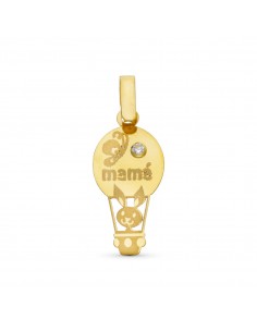 9K COLGANTE ORO AMARILLO MAMA GLOBO 20X10 MM