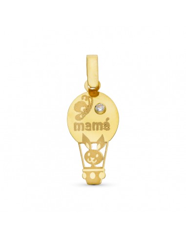 9K COLGANTE ORO AMARILLO MAMA GLOBO 20X10 MM
