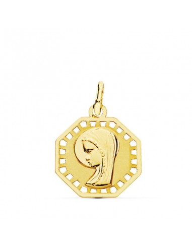 9K MEDALLA ORO AMARILLO VIRGEN NIÑA 17X14 MM