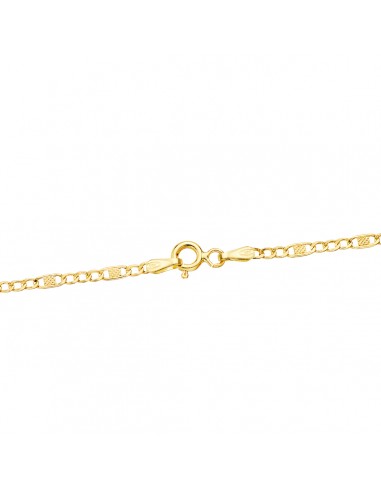 18K CADENA ORO AMARILLO COMBINADA HUECA 3 X 1. LARGO: 45 CM - ANCHO: 2 MM