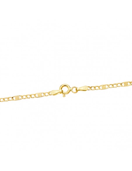 18K CADENA ORO AMARILLO COMBINADA HUECA 3 X 1. LARGO: 45 CM - ANCHO: 2 MM