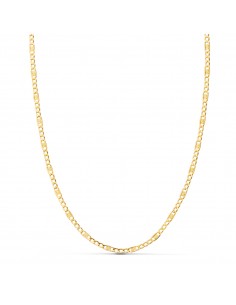 18K CADENA ORO AMARILLO COMBINADA HUECA 3 X 1. LARGO: 50 CM - ANCHO: 2 MM