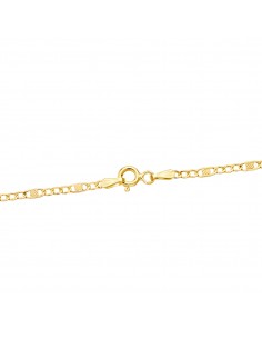 18K CADENA ORO AMARILLO COMBINADA HUECA 3 X 1. LARGO: 50 CM - ANCHO: 2 MM 2