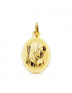 9K MEDALLA ORO AMARILLO VIRGEN NIÑA 17X12 MM