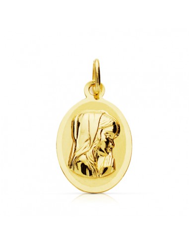 9K MEDALLA ORO AMARILLO VIRGEN NIÑA 17X12 MM