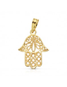 9K COLGANTE ORO AMARILLO MANO DE FATIMA 19X15 MM