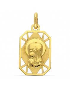 9K MEDALLA ORO AMARILLO VIRGEN NIÑA 19X11 MM