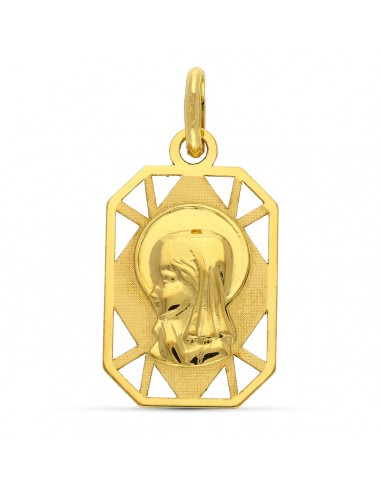9K MEDALLA ORO AMARILLO VIRGEN NIÑA 19X11 MM