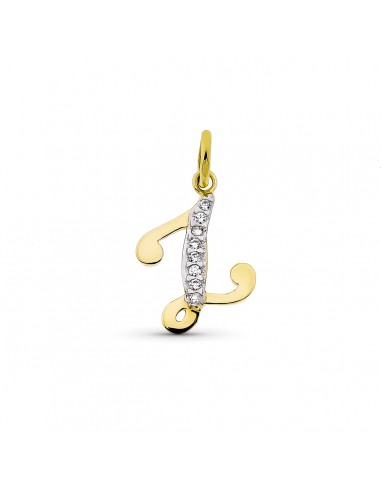 9K COLGANTE LETRA Z CON CIRCONITA ORO AMARILLO 15X12 MM