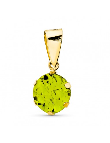 9K COLGANTE ORO AMARILLO GARRA INGLESA OLIVINA NATURAL 1 44 QTS. ANCHO: 7 MM