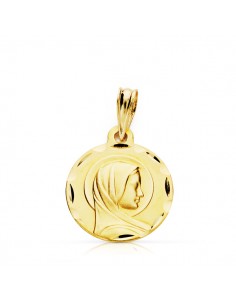 9K MEDALLA ORO AMARILLO FRANCESA 9K 14 MM LIGERA