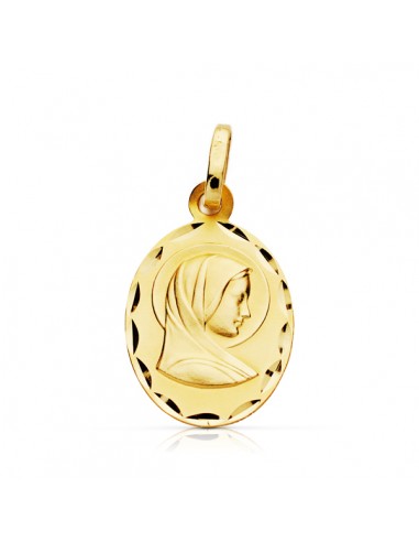 9K MEDALLA ORO AMARILLO REDONDA VIRGEN MARIA EN ORO AMARILLO 19X11MM