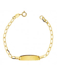 18K ESCLAVA HUECA BILBAO. 14.5 CM