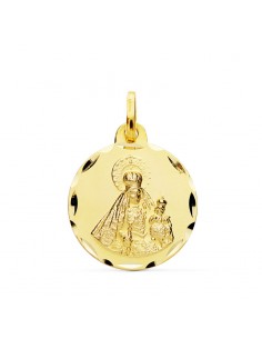 18K MEDALLA VIRGEN DEL ROSARIO 18 MM