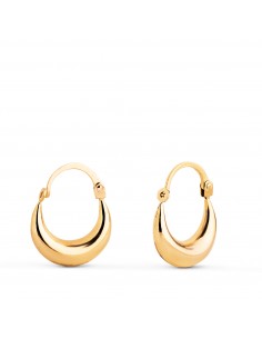 9K PENDIENTES HUECOS MORCILLA 13X4 MM