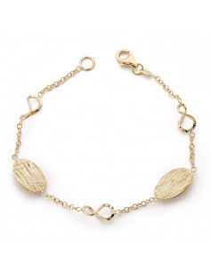 9K PULSERA ORO AMARILLO HUECA 19.5CM