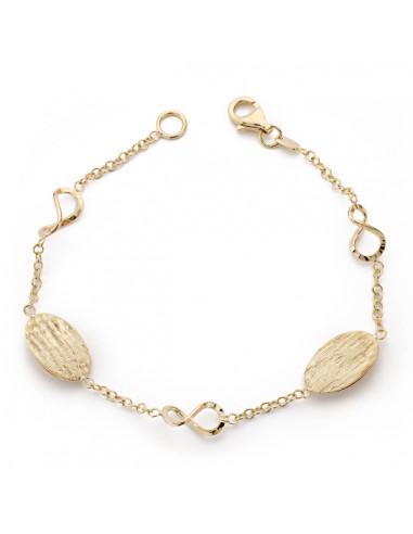 9K PULSERA ORO AMARILLO HUECA 19.5CM