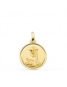 18K MEDALLA VIRGEN DE LAS ANGUSTIAS BISEL 18 MM.