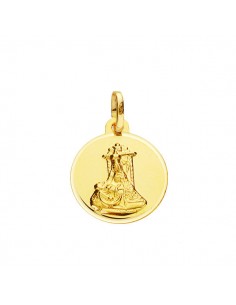18K MEDALLA VIRGEN DE LAS ANGUSTIAS 16 MM