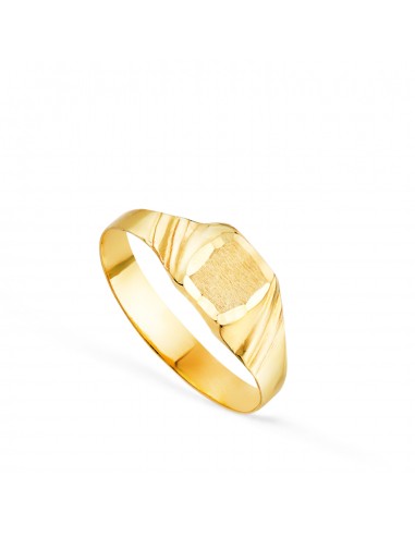 9K SELLO BEBE ORO AMARILLO HUECO TALLADO. ZONA GRABADO: 5 X 4 5 MM