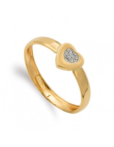 9K SORTIJA ORO AMARILLO CORAZON CON CIRCONITAS. ANCHO: 7MM