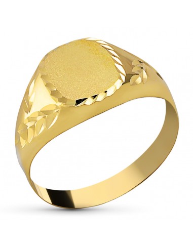 9K SELLO ORO AMARILLO CADETE HUECO TALLADO. ZONA GRABADO: 8 X 7 MM